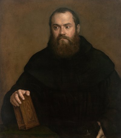 A Monk with a Book by Tiziano Vecelli